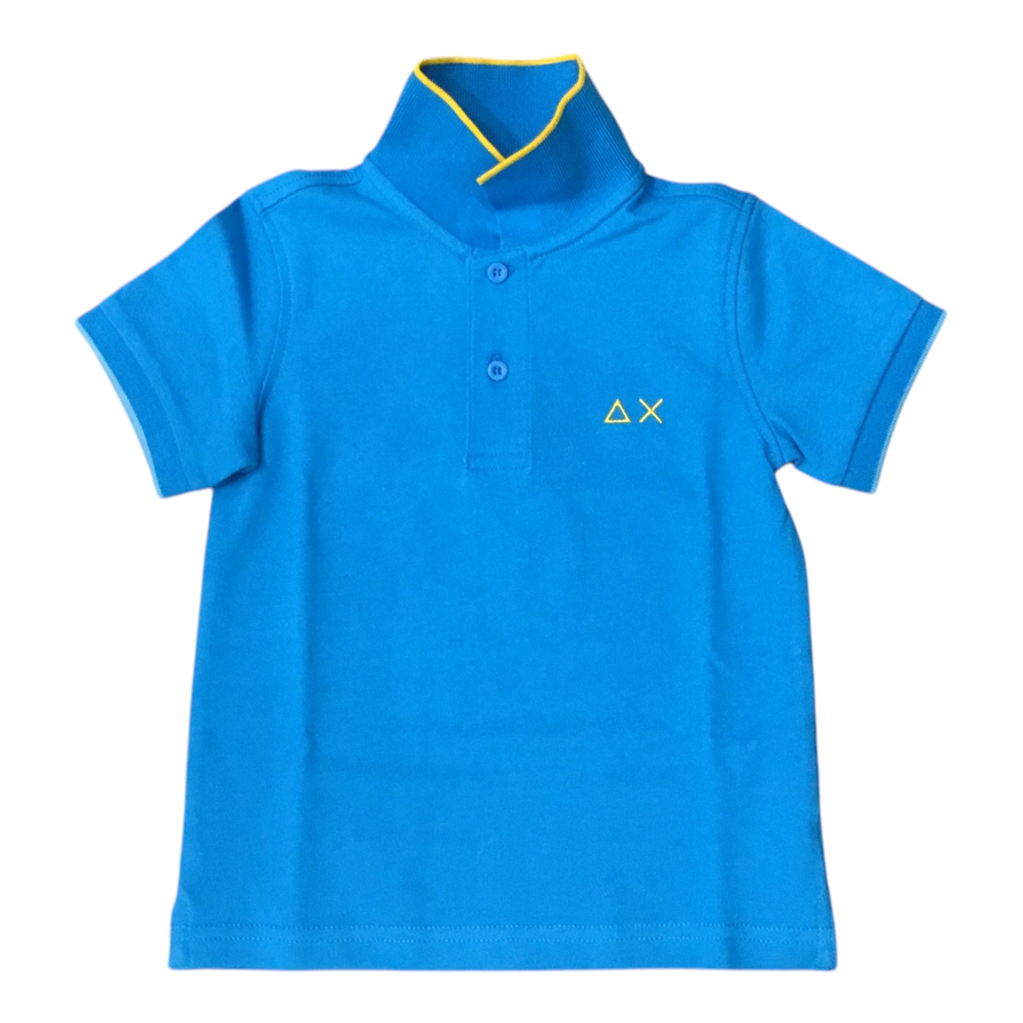  SUN 68 l'aquiloneSun 68 Polo Stretch | Colletto a Contrasto Giallo/Turcheseabbigliamento bambino